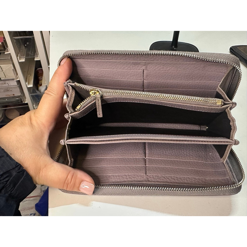 Gucci Zip Around Wallet Purple/Gray One Size - Picture 7 of 8